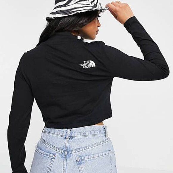 The North Face Long Sleeve Crop Top Women Size XS Black - Picture 2 of 14